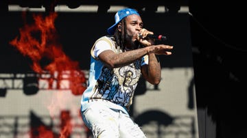 new york, new york   september 26 burna boy performs during the governors ball 2021 at citi field on september 26, 2021 in new york city photo by jason mendezgetty images
