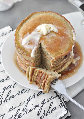 low carb keto banana nut protein pancakes