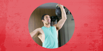 a person lifting weights