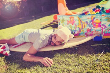 Passed out in the garden