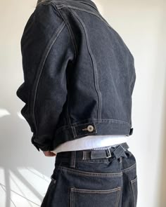 Double Denim done right 🔗 ✨ #highstreetvision Dark Wash Denim Outerwear For Streetwear, Winter Dark Wash Denim Jacket For Streetwear, 90s Style Dark Wash Denim Jacket For Streetwear, Double Front Denim Jacket Men, Winter Streetwear Denim Jacket With Selvedge, Luxury Denim Jacket For Fall Streetwear, Black Denim Aesthetic, Denim Jacket Men Streetwear, Double Denim Men