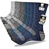 Cirorld Mens Cotton Boot Crew Socks, 5 Pairs Full Cushion Socks Moisture-Wicking & Reinforced for Work Hiking Walking Outdoor