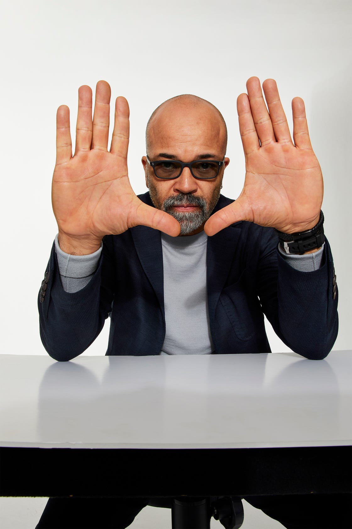 actor jeffrey wright with hands raised and palms open facing forward actor jeffrey wright with hands raised and palms open facing forward