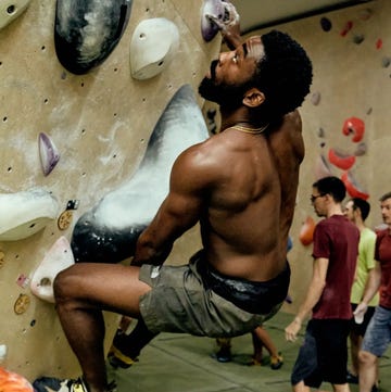 a man bouldering a man bouldering
