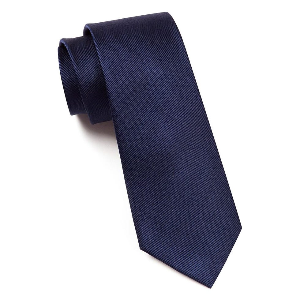 The Tie Bar Navy Grosgrain Solid Tie The Tie Bar Navy Grosgrain Solid Tie