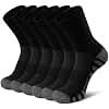 Airacker Athletic Socks Sport Running Calf Socks Performance Cushioned Breathable Crew Socks for Men Women(6 Pairs)